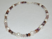 Load image into Gallery viewer, Pearl and Moss Amethyst Tin Cup Necklace