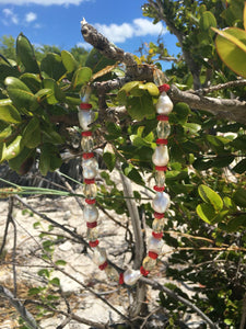 Sea and Earth Choker (Coral, Baroque Pearl and Citrine Choker)