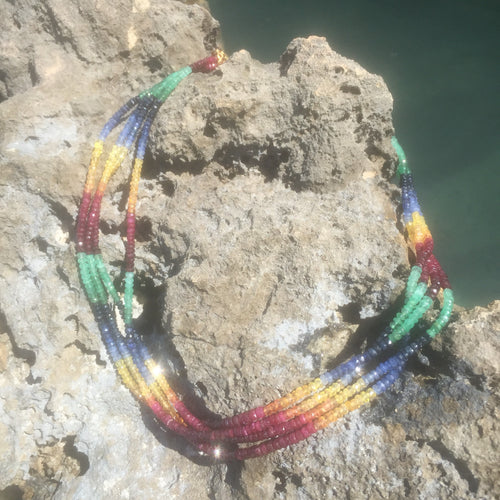 Rainbow Sapphire Necklace