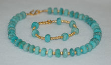 Load image into Gallery viewer, Amazonite and Stardust Bead Duo
