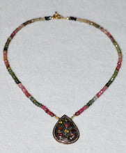 Load image into Gallery viewer, Tourmaline Teardrop Necklace