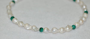 Baroque Pearl and Emerald Necklace