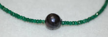Load image into Gallery viewer, Emerald and Grey Barouque Pearl Necklace