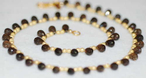 Smokey Topaz Briolette Necklace