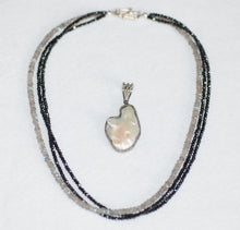 Load image into Gallery viewer, Freeform Pearl and Diamond Necklace