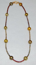 Load image into Gallery viewer, Golden Sapphire and Tahitian Pearl Necklace