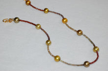 Load image into Gallery viewer, Golden Sapphire and Tahitian Pearl Necklace
