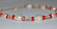 Load image into Gallery viewer, Sea and Earth Choker (Coral, Baroque Pearl and Citrine Choker)