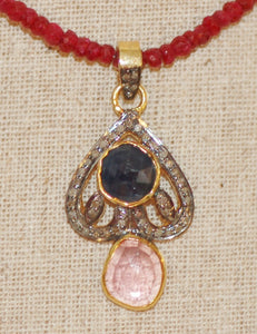 Sapphire Petal Necklace