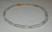Load image into Gallery viewer, Greek Aquamarine Gold Bead Station Necklace